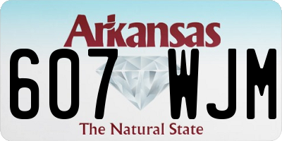 AR license plate 607WJM
