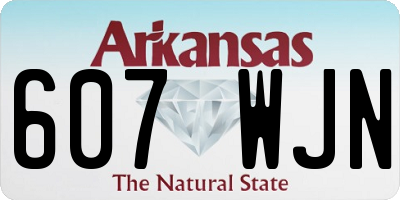 AR license plate 607WJN