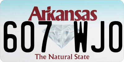 AR license plate 607WJO