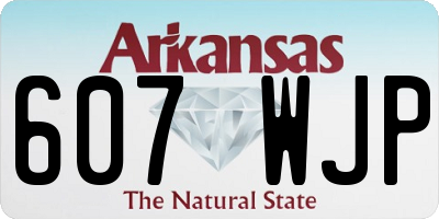 AR license plate 607WJP