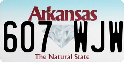 AR license plate 607WJW