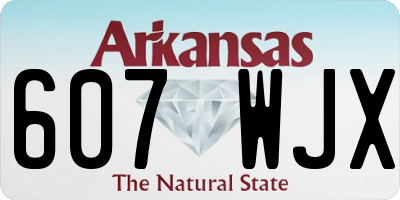AR license plate 607WJX