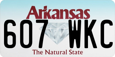 AR license plate 607WKC