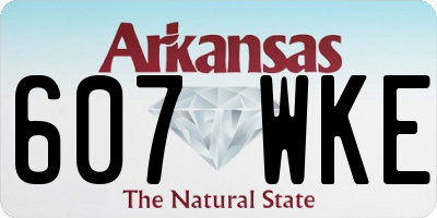 AR license plate 607WKE