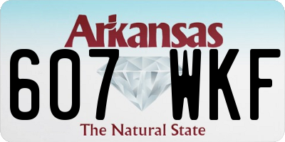 AR license plate 607WKF