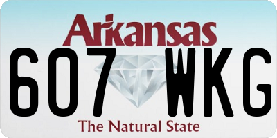 AR license plate 607WKG