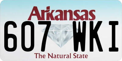 AR license plate 607WKI