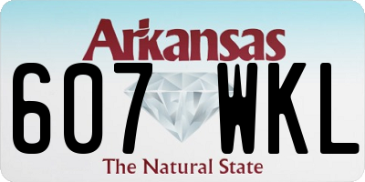 AR license plate 607WKL