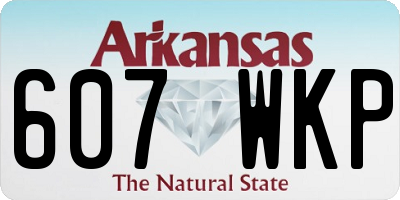 AR license plate 607WKP