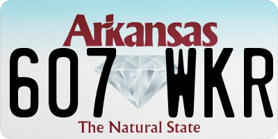 AR license plate 607WKR