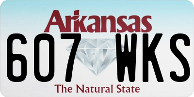 AR license plate 607WKS
