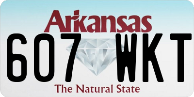 AR license plate 607WKT