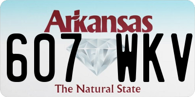 AR license plate 607WKV