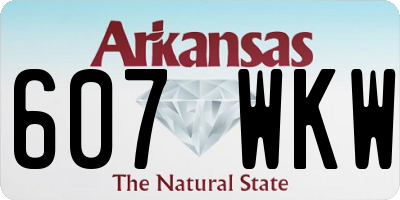 AR license plate 607WKW