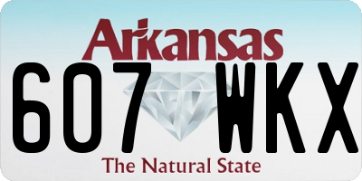 AR license plate 607WKX