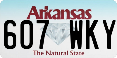 AR license plate 607WKY