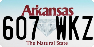 AR license plate 607WKZ