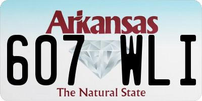 AR license plate 607WLI
