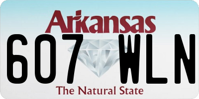 AR license plate 607WLN