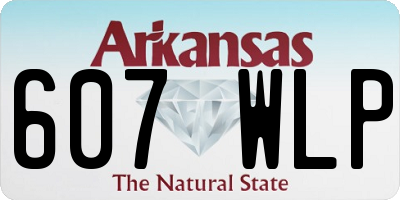 AR license plate 607WLP