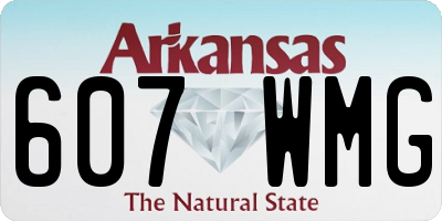 AR license plate 607WMG