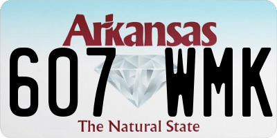 AR license plate 607WMK