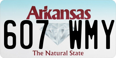 AR license plate 607WMY