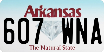 AR license plate 607WNA