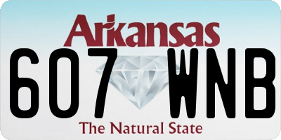 AR license plate 607WNB