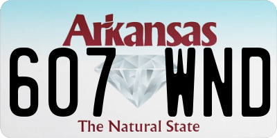 AR license plate 607WND