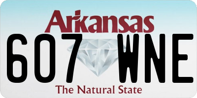 AR license plate 607WNE