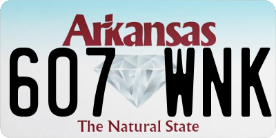 AR license plate 607WNK
