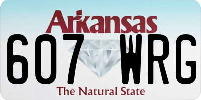 AR license plate 607WRG