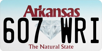 AR license plate 607WRI