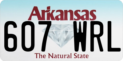 AR license plate 607WRL