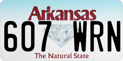 AR license plate 607WRN