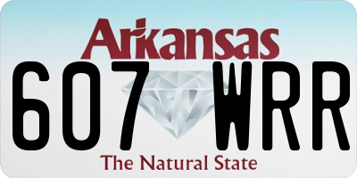 AR license plate 607WRR
