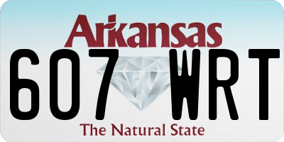 AR license plate 607WRT