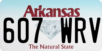 AR license plate 607WRV