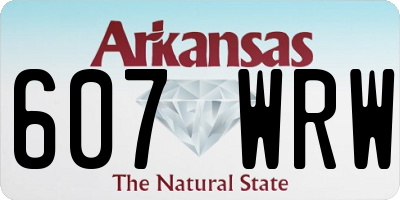 AR license plate 607WRW