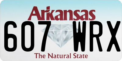 AR license plate 607WRX