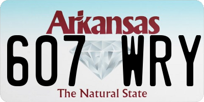 AR license plate 607WRY