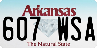 AR license plate 607WSA