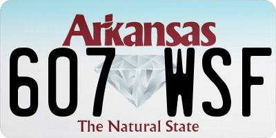 AR license plate 607WSF