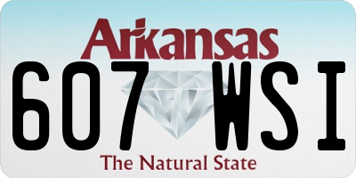 AR license plate 607WSI