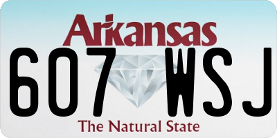 AR license plate 607WSJ