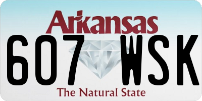 AR license plate 607WSK