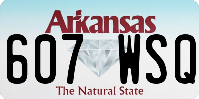 AR license plate 607WSQ
