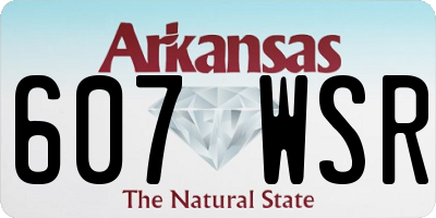 AR license plate 607WSR