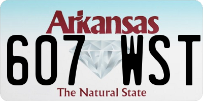 AR license plate 607WST